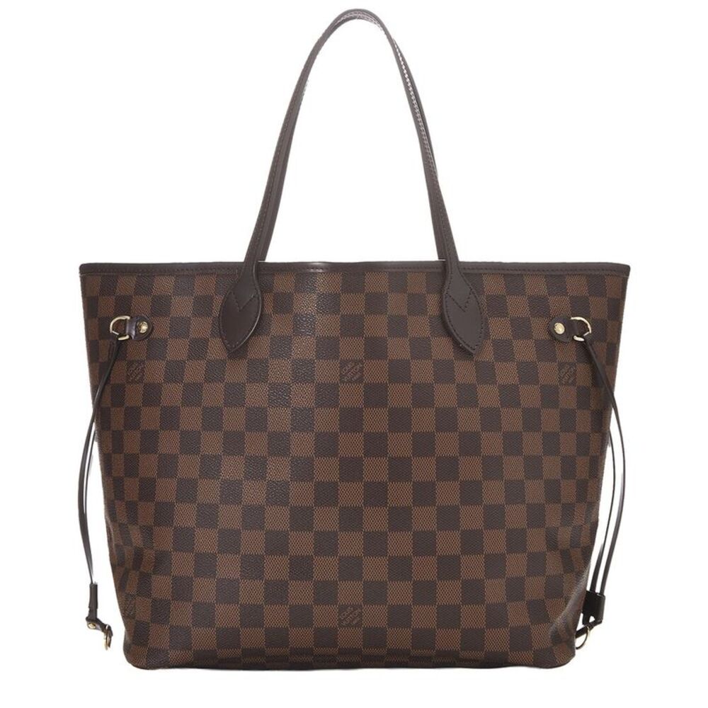 Louis Vuitton Brown Damier Ebene & Vachetta Leather Neverfull Pm (Authentic